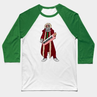 Rad Santa with Keytar Baseball T-Shirt